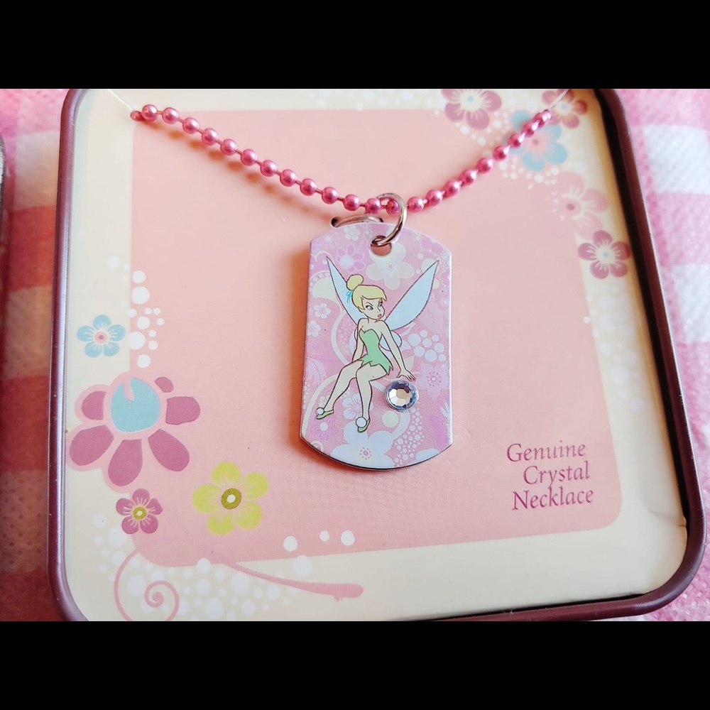Disney Tinkerbell Crystal Necklace